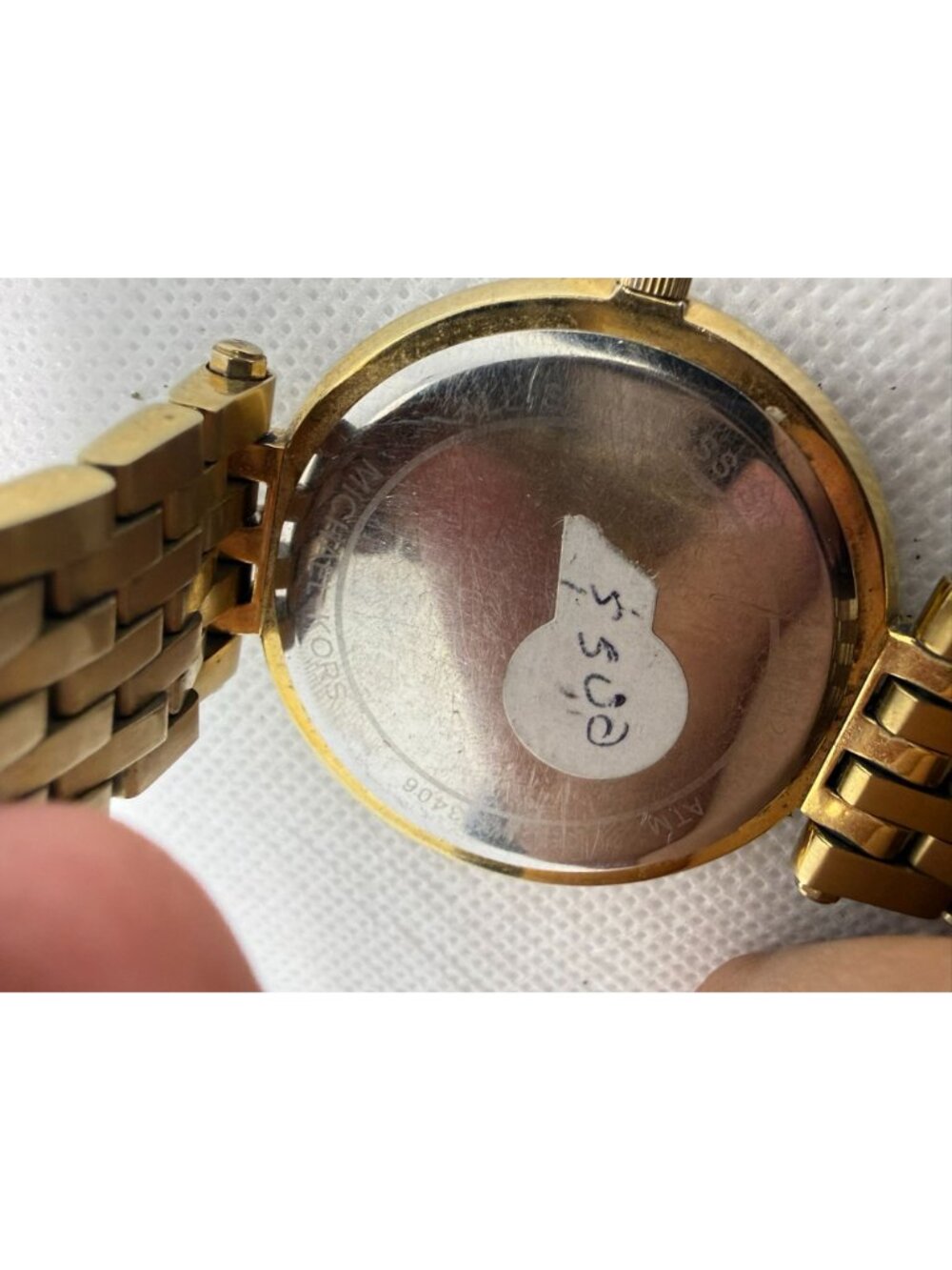 Michael Kors Darci MK3406 Women Gold-Tone Crystal Bezel Blue Dial Watch - Picture 10 of 12